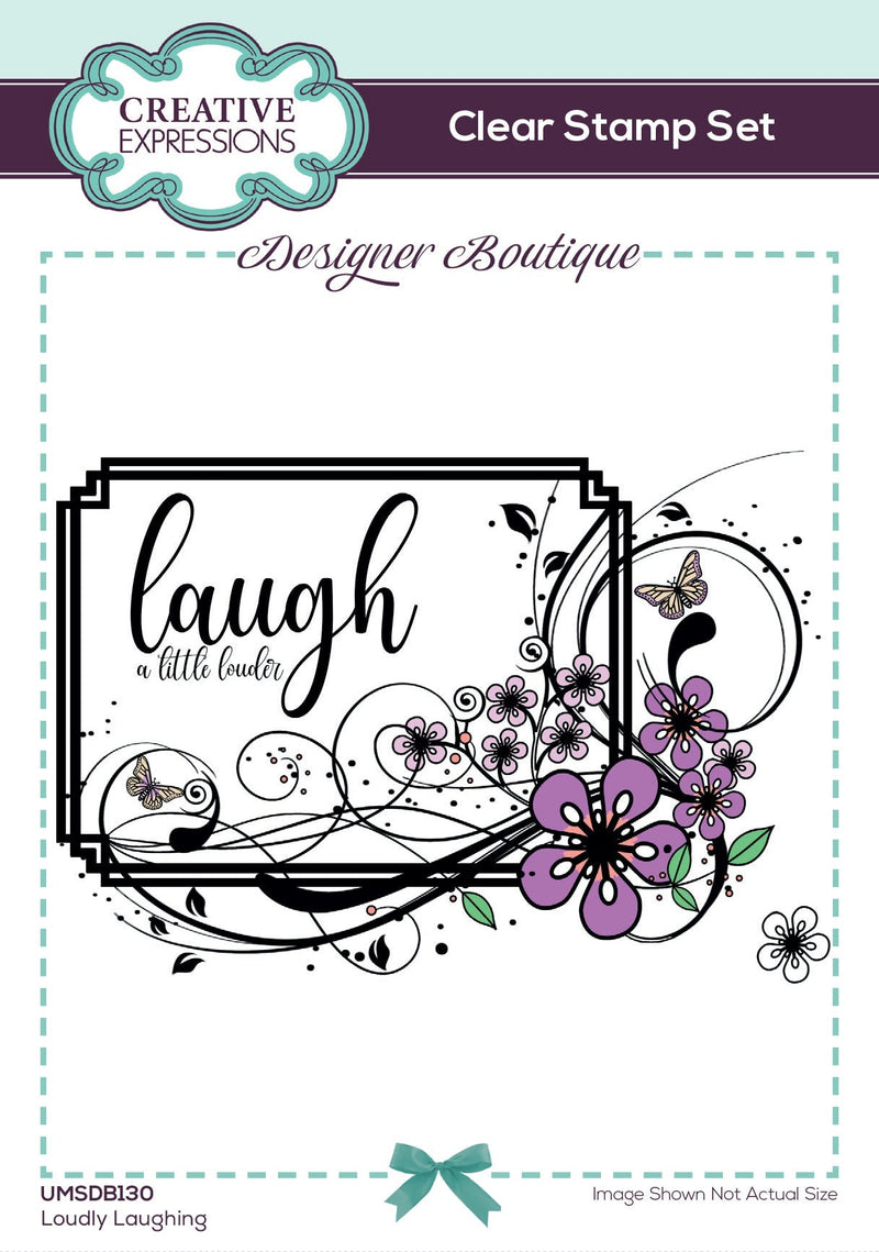 Creative Expressions Designer Boutique Loudly Laughing 6 in x 4 in Clear Stamp Set-1