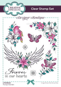 Creative Expressions Designer Boutique Tranquil Garden 6 in x 4 in Stamp Set-1