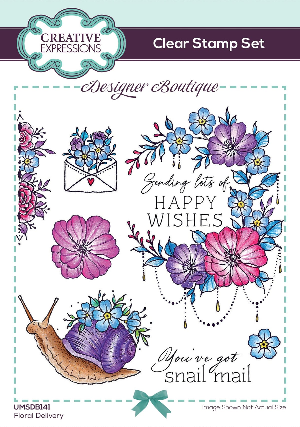Creative Expressions Designer Boutique Floral Delivery 6 in x 4 in Stamp Set-1