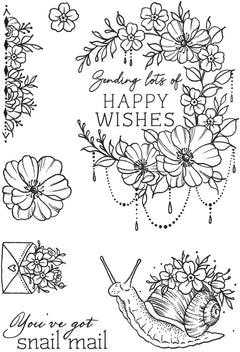 Creative Expressions Designer Boutique Floral Delivery 6 in x 4 in Stamp Set-6