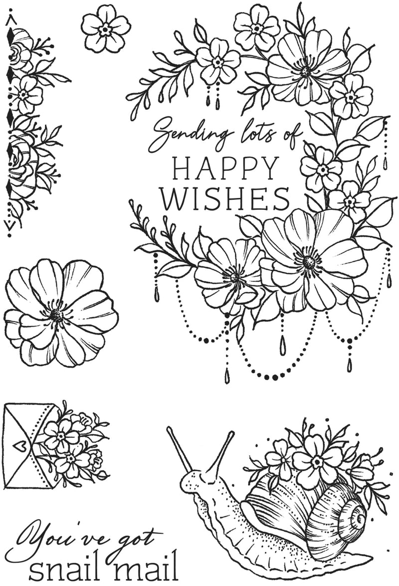 Creative Expressions Designer Boutique Floral Delivery 6 in x 4 in Stamp Set-6