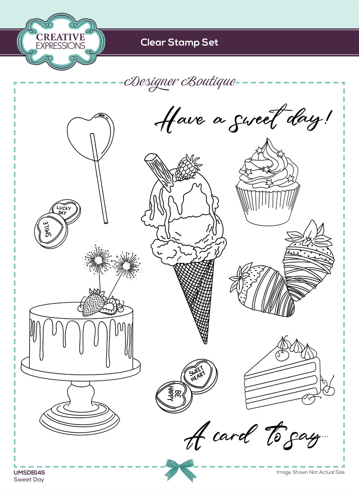 Creative Expressions Designer Boutique Sweet Day 6 in x 8 in Stamp Set-1