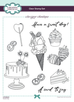 Creative Expressions Designer Boutique Sweet Day 6 in x 8 in Stamp Set-1
