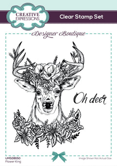 Creative Expressions Designer Boutique Flower King 6 in x 4 in Stamp Set-1
