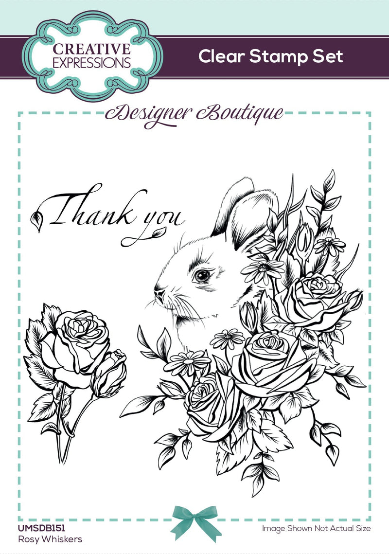 Creative Expressions Designer Boutique Rosy Whiskers 6 in x 4 in Stamp Set-1