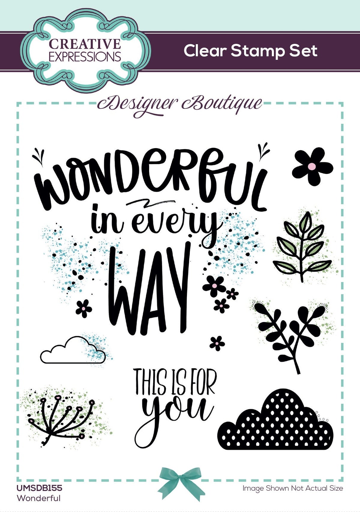 Creative Expressions Designer Boutique Wonderful 6 in x 4 in Stamp Set-1
