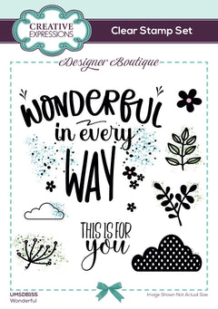 Creative Expressions Designer Boutique Wonderful 6 in x 4 in Stamp Set-1