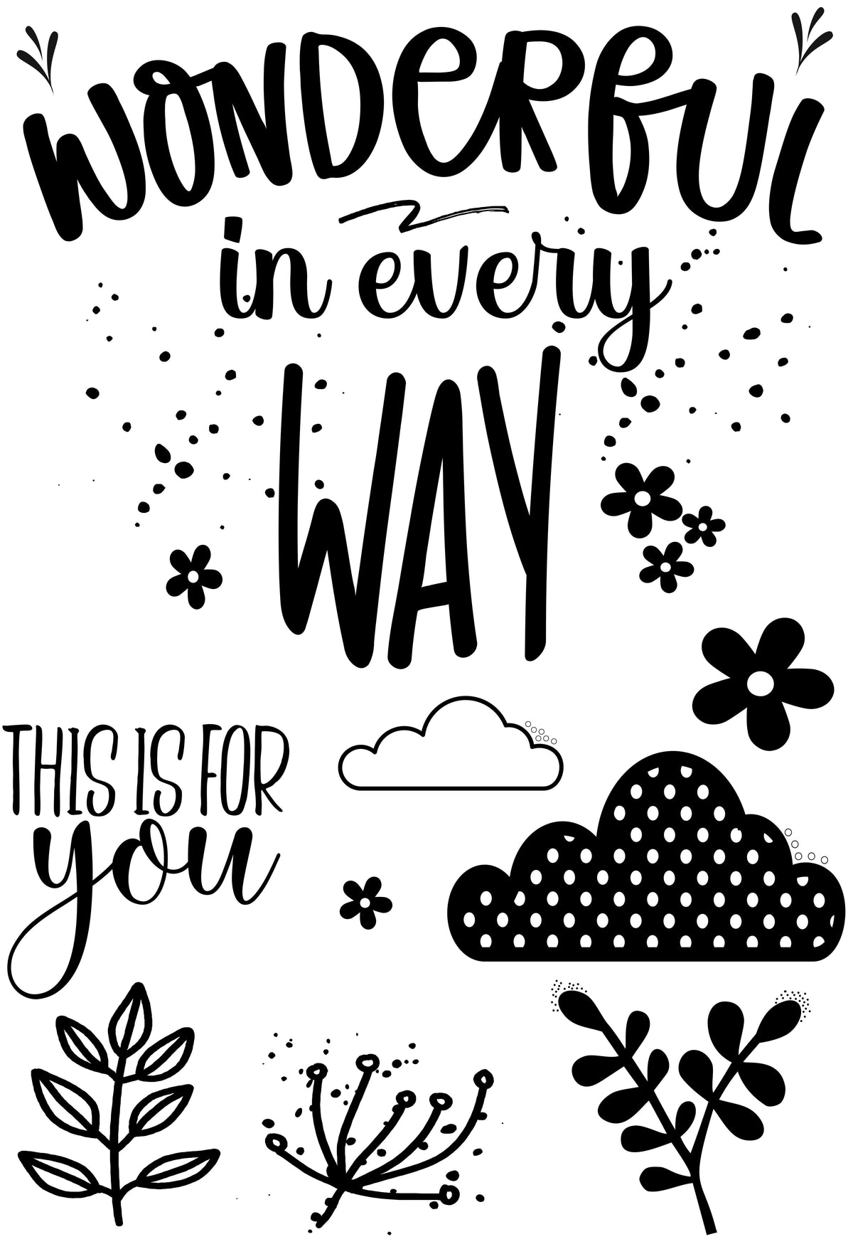 Creative Expressions Designer Boutique Wonderful 6 in x 4 in Stamp Set-2