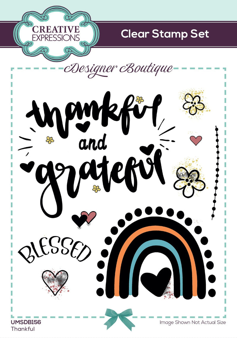 Creative Expressions Designer Boutique Thankful 6 in x 4 in Stamp Set-1