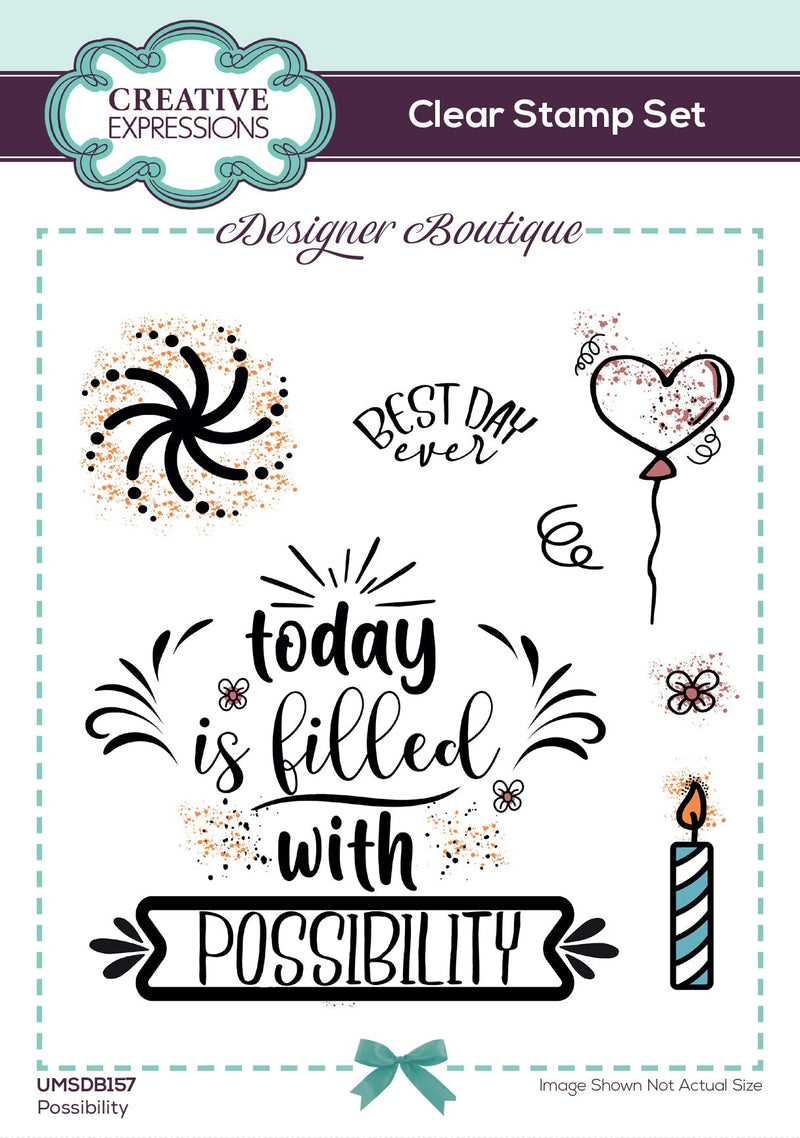 Creative Expressions Designer Boutique Possibility 6 in x 4 in Stamp Set-1