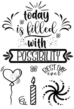 Creative Expressions Designer Boutique Possibility 6 in x 4 in Stamp Set-2