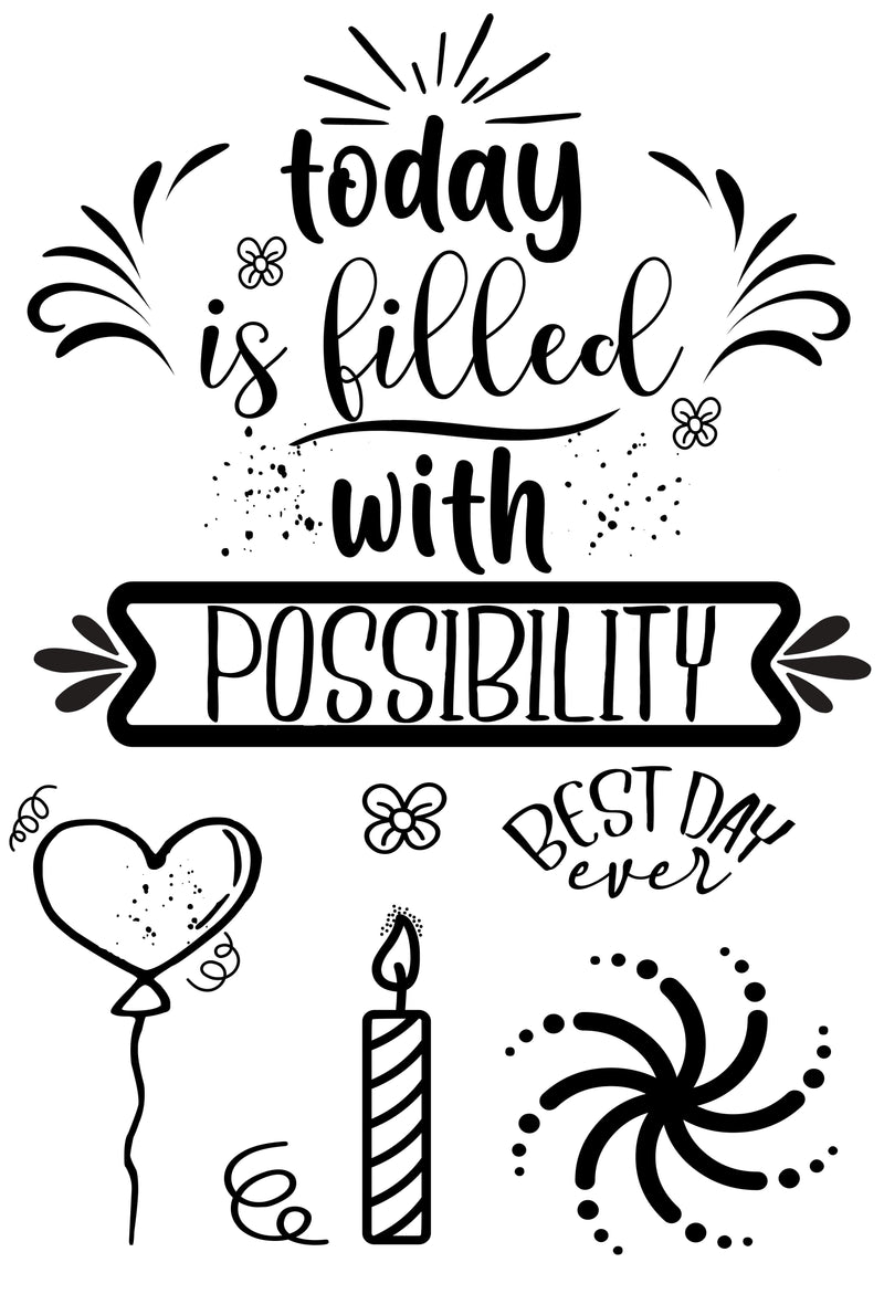 Creative Expressions Designer Boutique Possibility 6 in x 4 in Stamp Set-2