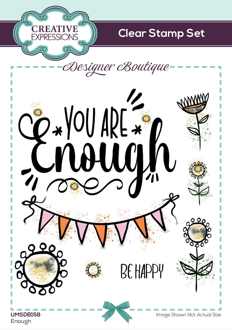 Creative Expressions Designer Boutique Enough 6 in x 4 in Stamp Set-1