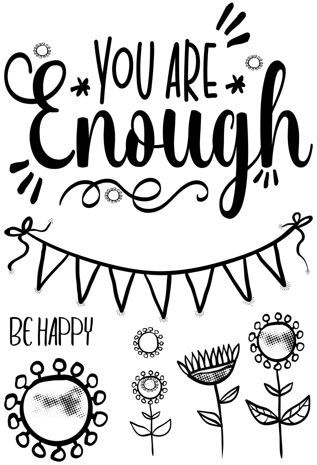 Creative Expressions Designer Boutique Enough 6 in x 4 in Stamp Set-2