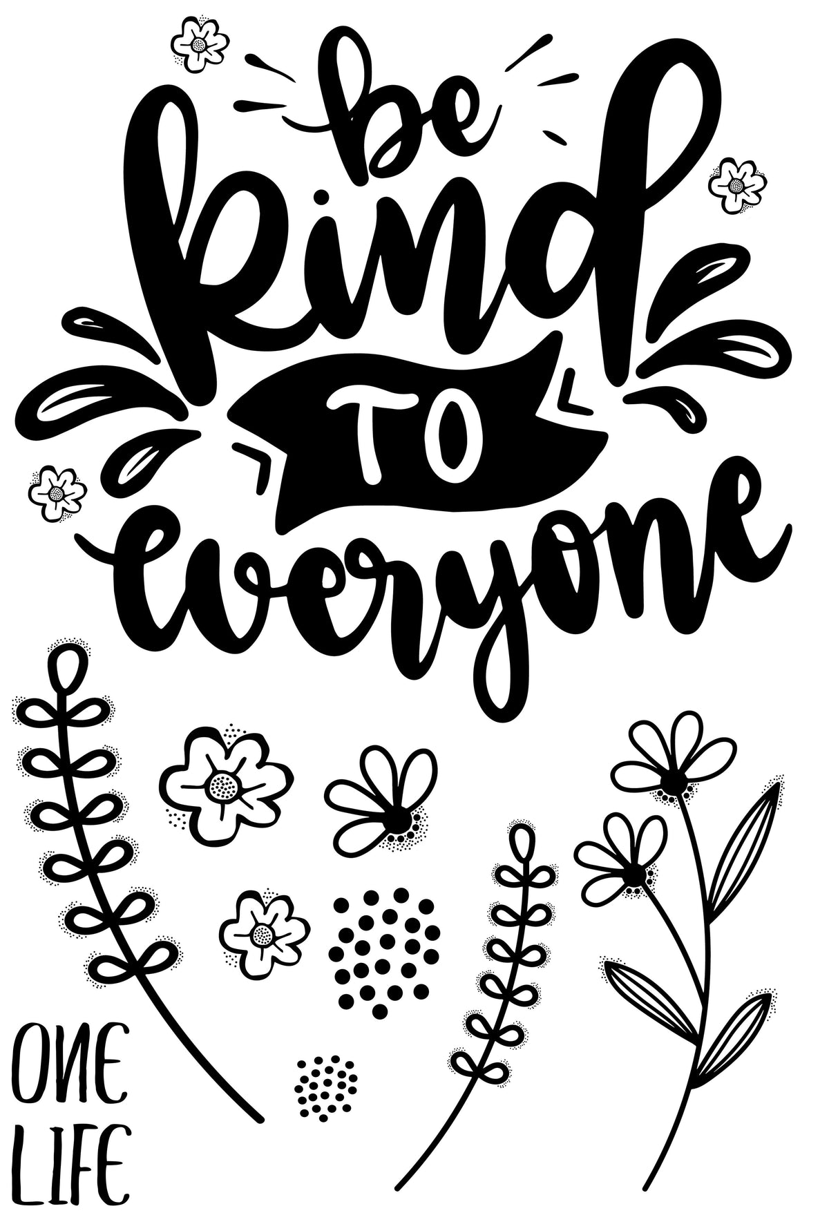 Creative Expressions Designer Boutique Be Kind 6 in x 4 in Stamp Set-2