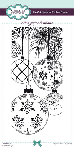 Sello precortado Bauble Bough de 4 pulg. x 8 pulg. de Creative Expressions Designer Boutique-1