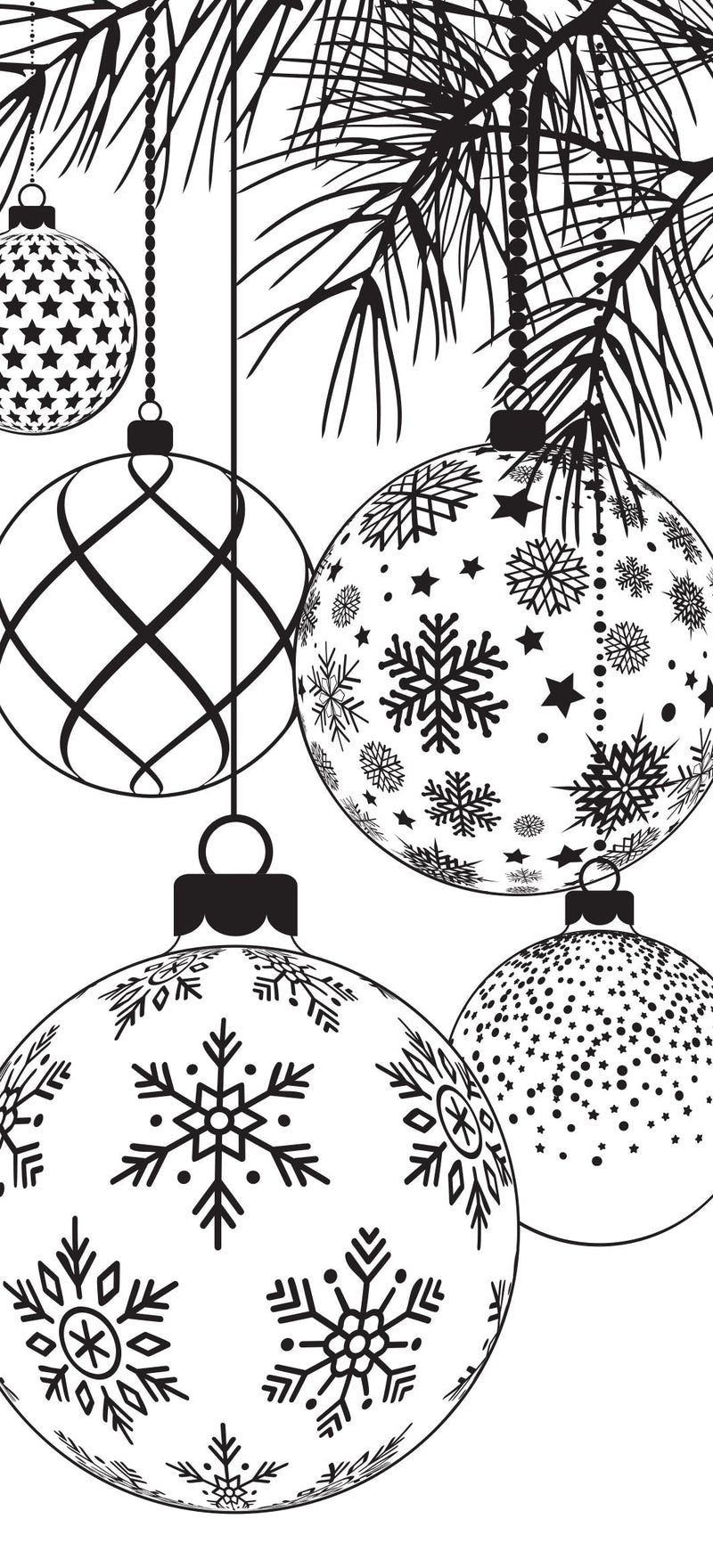 Sello precortado Bauble Bough de 4 pulg. x 8 pulg. de Creative Expressions Designer Boutique-2