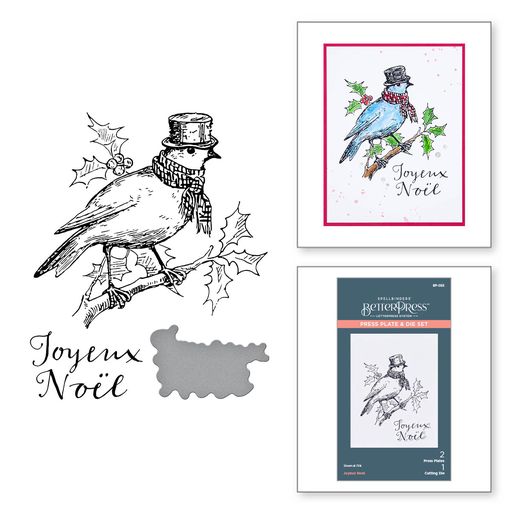 Joyeux Noel Press Plate & Die Set from the BetterPress Christmas Collection-2