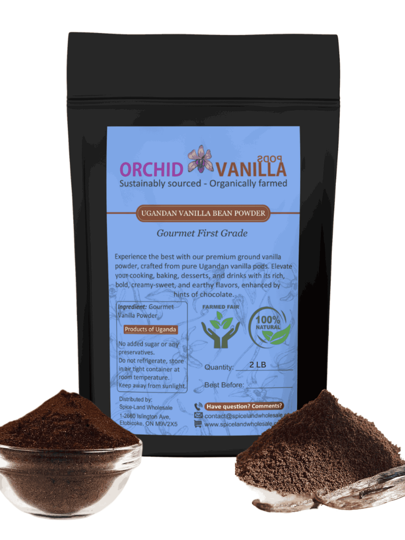 Ugandan Vanilla Bean Ground Powder Gourmet <br> First Grade<BR>-5