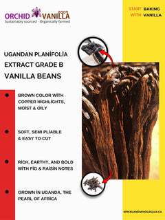Ugandan Extract Vanilla Beans Grade-B <br>For Extract Making<BR>By Pound-1