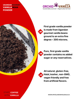Ugandan Vanilla Bean Ground Powder Gourmet <br> First Grade<BR>-2