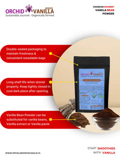 Ugandan Vanilla Bean Ground Powder Gourmet <br> First Grade<BR>-3