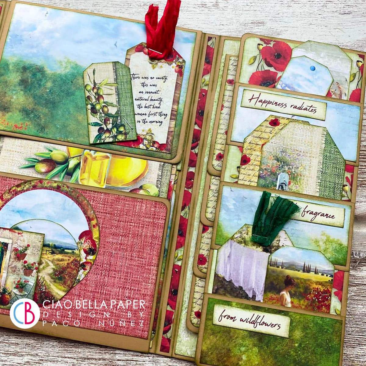Ciao Bella Under The Tuscan Sun Patterns Pad 12"x12" 8/Pkg-8