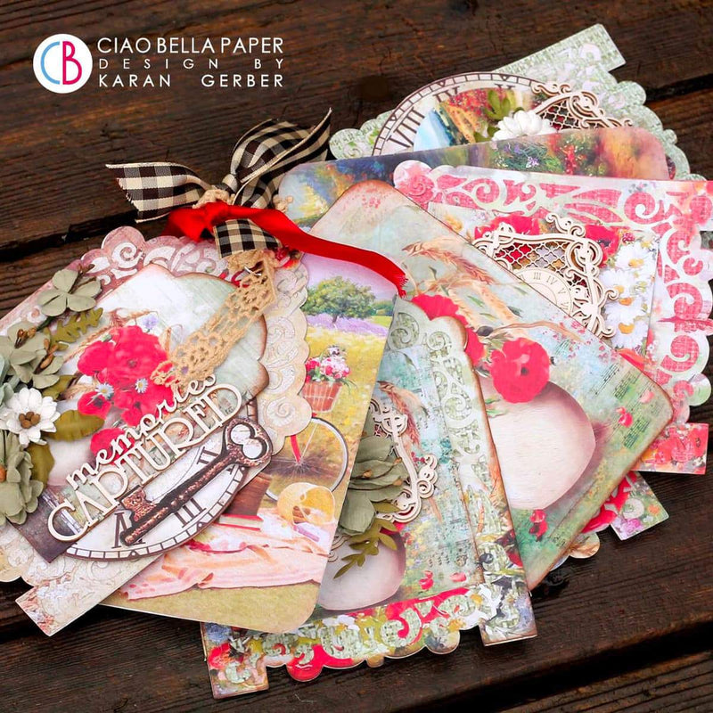 Ciao Bella Under The Tuscan Sun Patterns Pad 12"x12" 8/Pkg-11