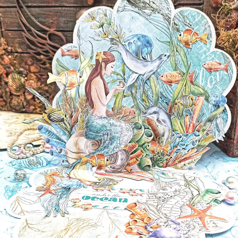 Ciao Bella Underwater Love Fussy Cut Pad 6"x6" 24/Pkg-8