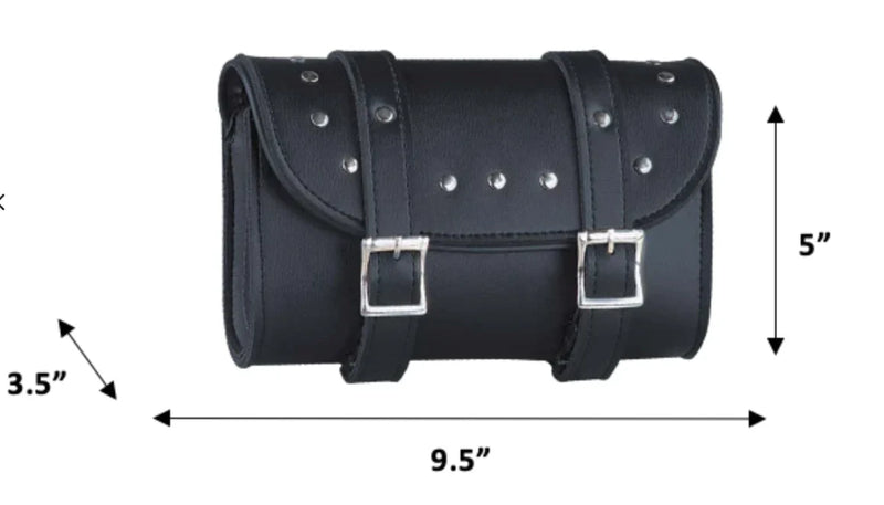 Open Road Chrome Studded PVC Tool Bag-2