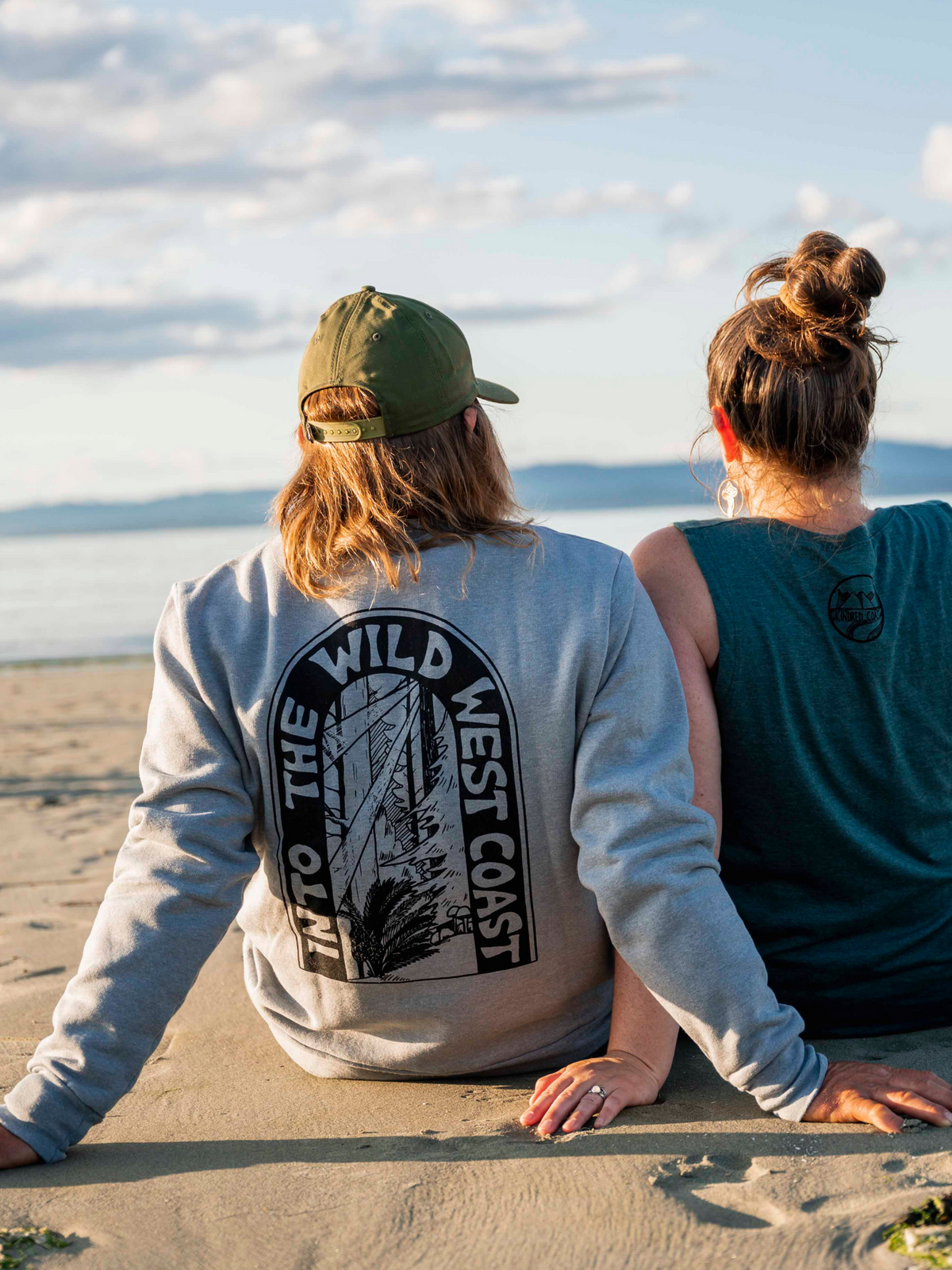WILD WEST COAST- Unisex Eco Crewneck Sweatshirt-1