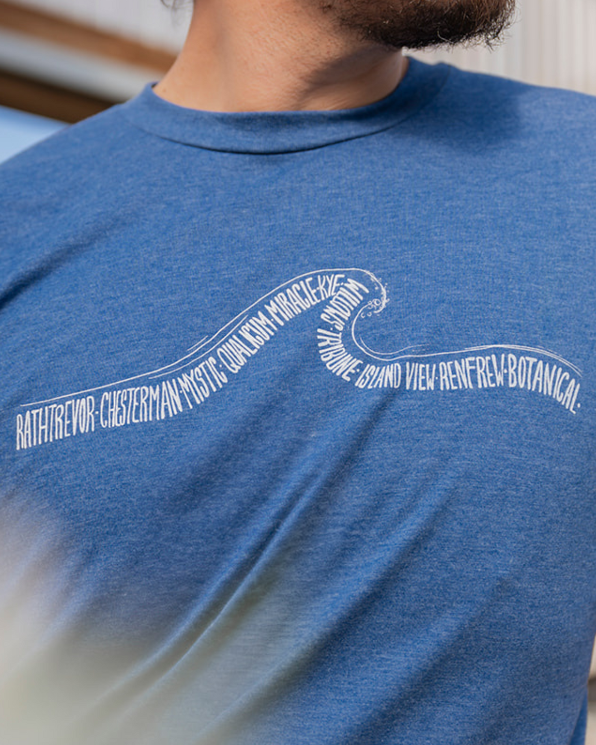 VAN ISLE WAVE - Unisex Eco Tee - Heather Blue-2