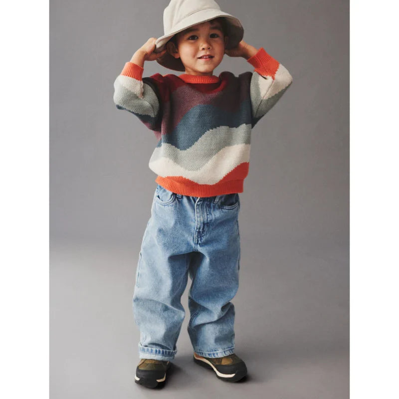 Jaquard Pullover Knud | Multi | Wheat Kids-1