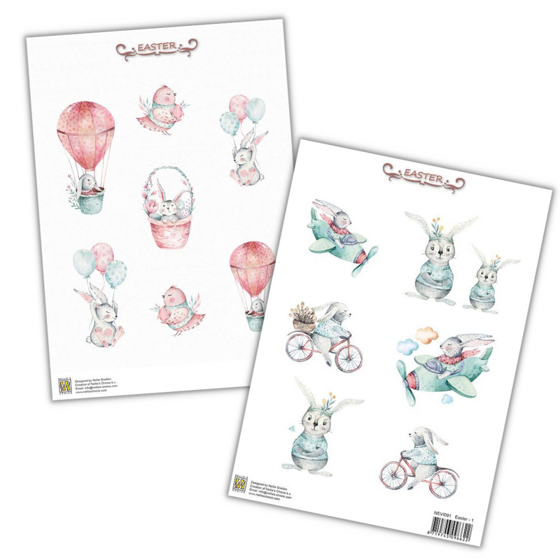 Nellie's Vintage Sheets A4 Easter 2 Sheets-1