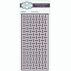 Sue Wilson Basket Weave Slimline Stencil-1