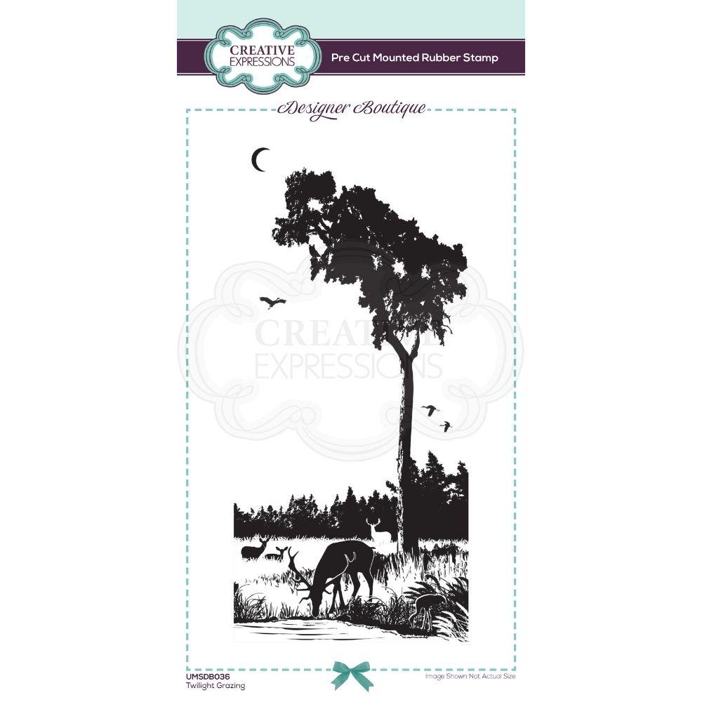 Designer Boutique Collection Twilight Grazing DL Pre Cut Rubber Stamp-1