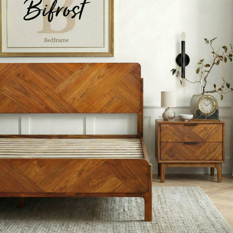 Estructura de cama de madera maciza Bifrost-6