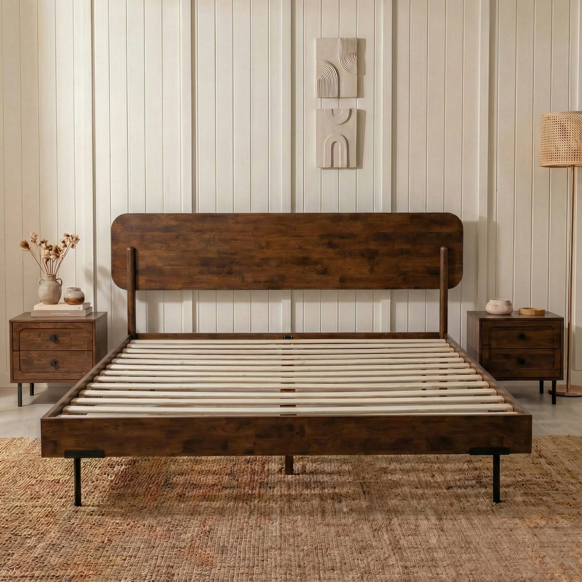 Frida Solid Wood Bed Frame-15