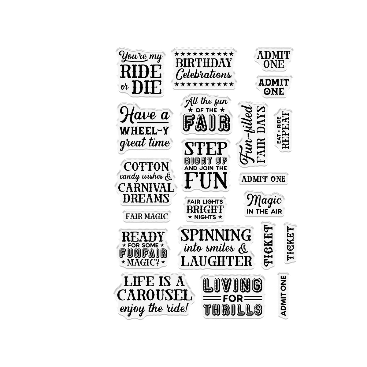 Vintage Carnival Stamp & Die - Ticket Fun-2