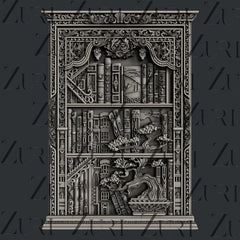 Zuri Designs Vintage Bookcase-1