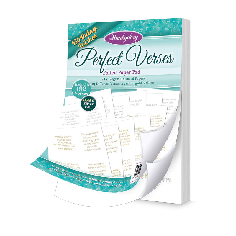 Perfect Verses Foiled Paper Pad - Birthday Wishes-1