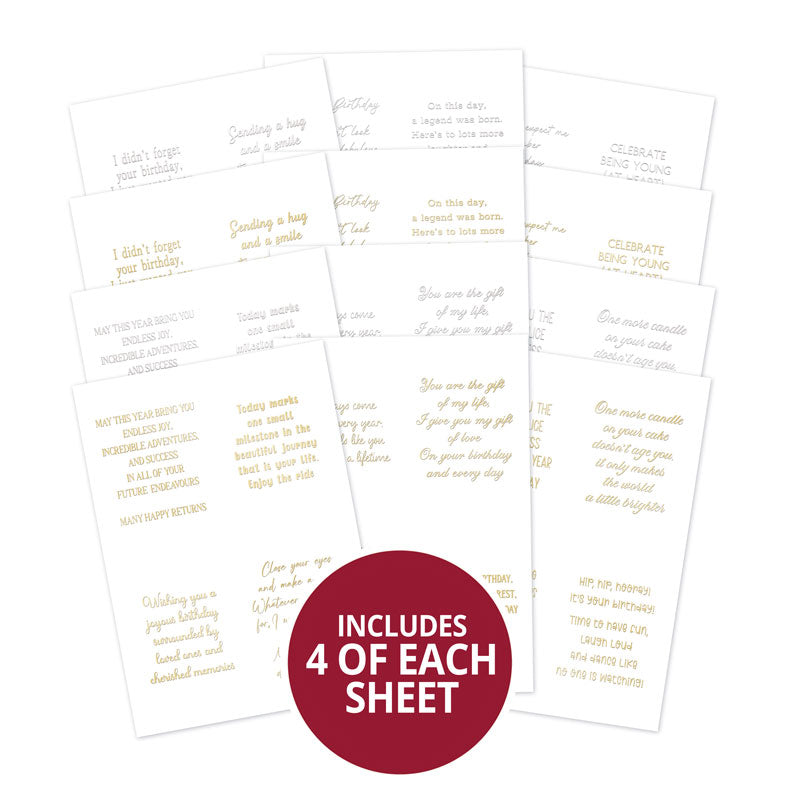 Perfect Verses Foiled Paper Pad - Birthday Wishes-2