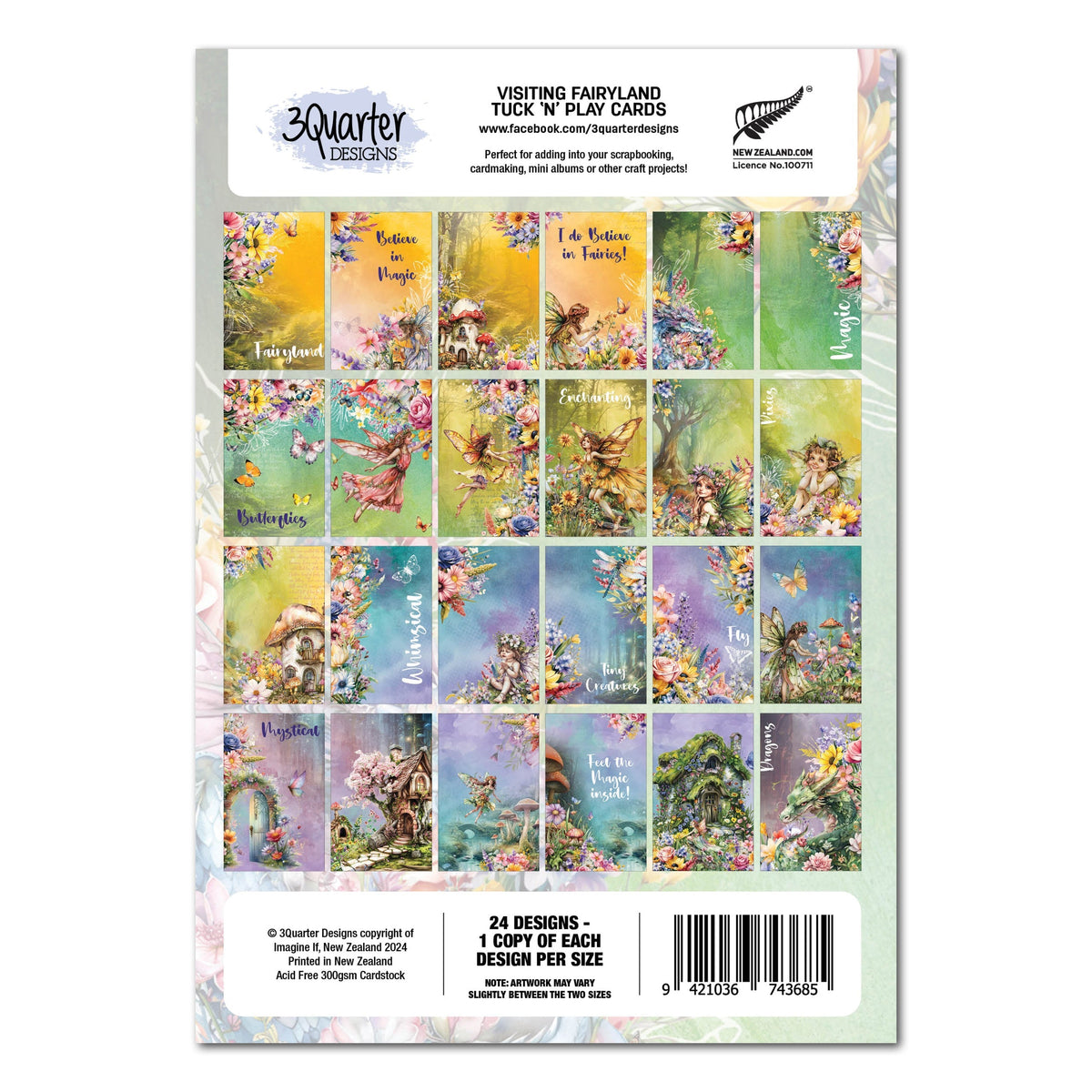 3Quarter Designs Visiting Fairyland - Tuck N Play Cards-2