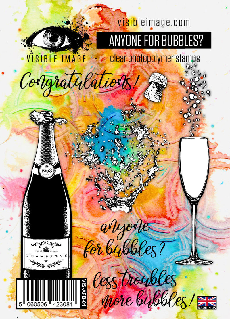 Visible Image Anyone For Bubbles - A6 Stamp Set-1
