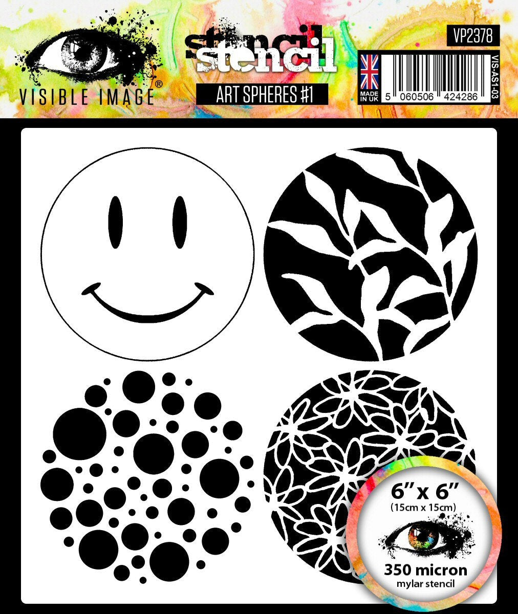 Visible Image Art Spheres #1 Stencil - 6 x 6-1