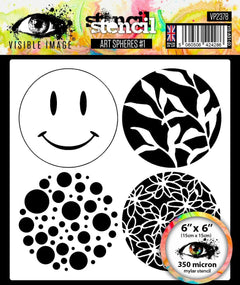 Visible Image Art Spheres #1 Stencil - 6 x 6-1