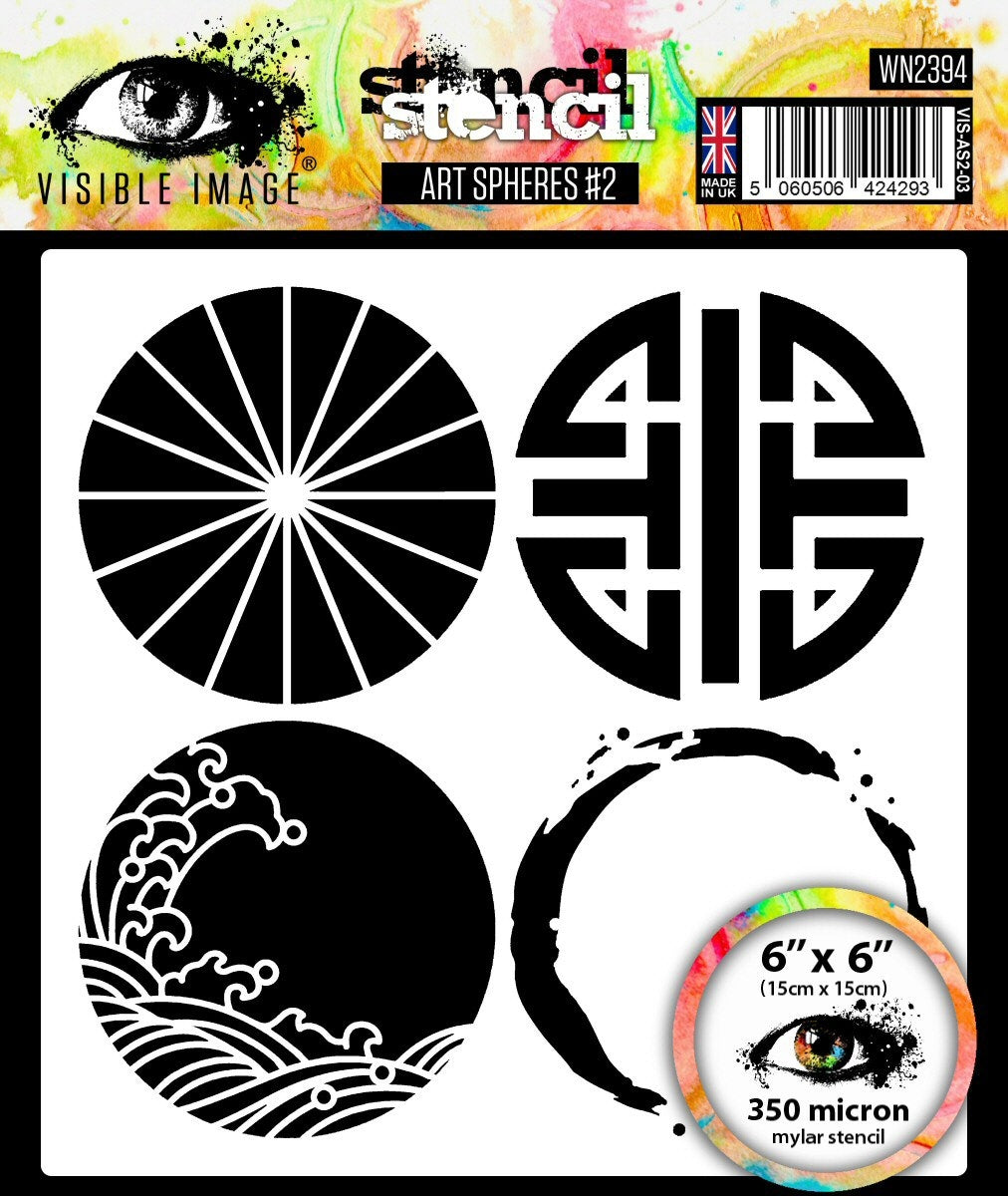 Visible Image Art Spheres #2 Stencil - 6 x 6-1
