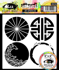 Visible Image Art Spheres #2 Stencil - 6 x 6-1