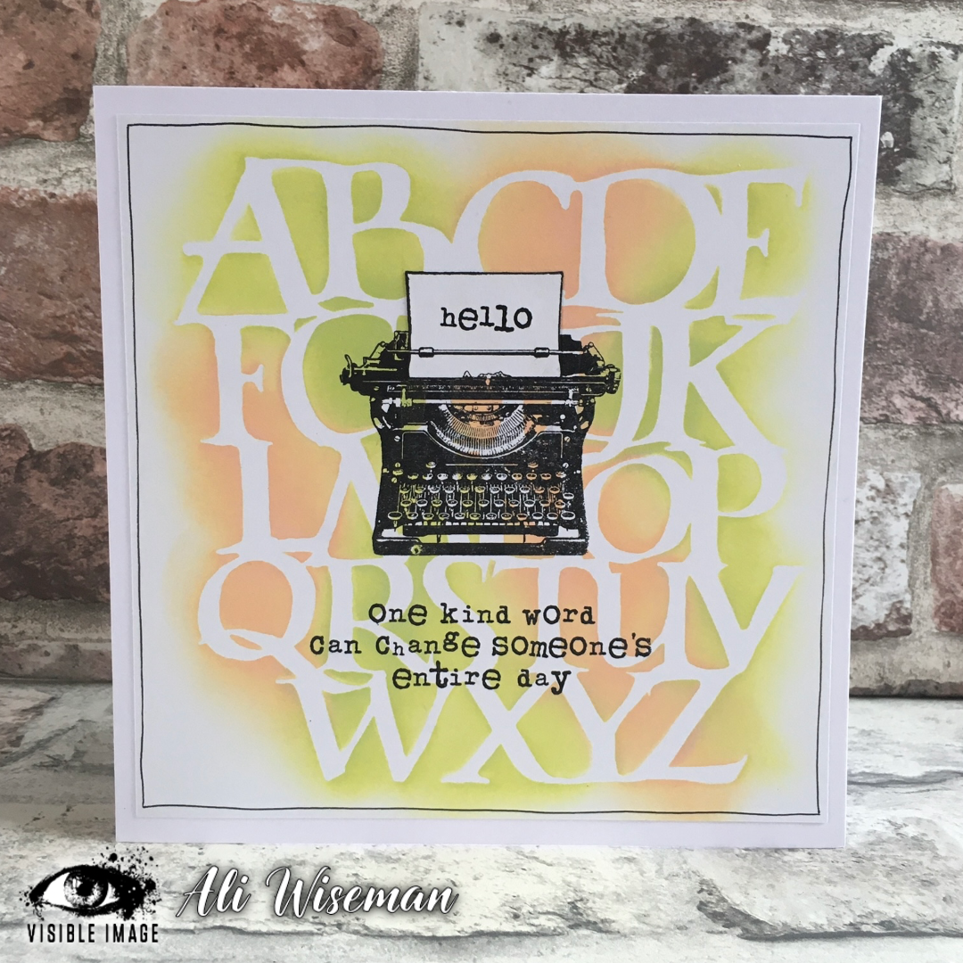 Visible Image A to Z Stencil - 6 x 6-3