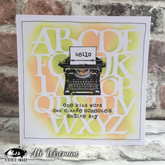 Visible Image A to Z Stencil - 6 x 6-3